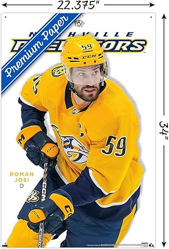Miniatura 9 de Trends International NHL Nashville Predators - Póster de pared de Roman Josi Feature Series 23, 14.72 x 22.37 pulgadas, paquete de póster premium y