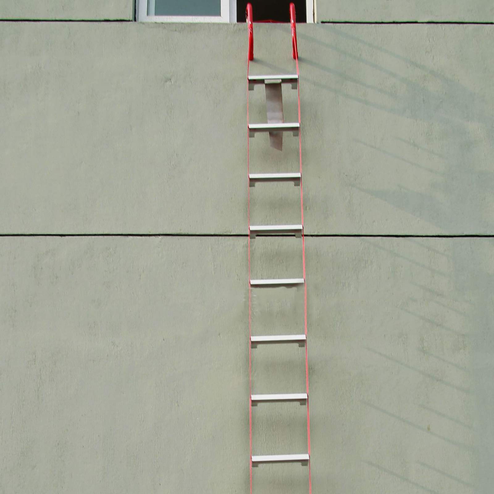 Xiaohong Escalera de Cuerda de Salvamento Plegable, Escalera de Emergencia Plegable con peldaños de aleación de Aluminio y Nailon Extra Anchos para Adultos, Ventana Exterior y balcón