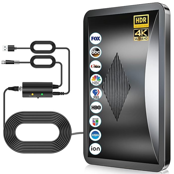 Buy 2022 Upgraded Digital TV Antenna Up 400 Miles Range, Indoor Outdoor