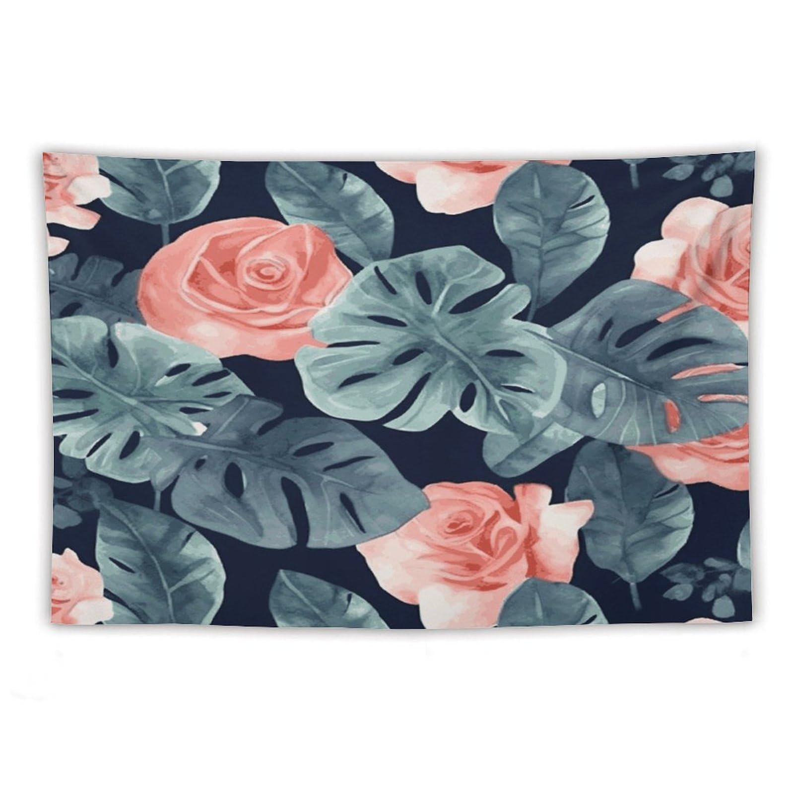 LDGSUPH Watercolor Monstera Pattern Tapestry Wall Hanging Decor Anti-fading Aesthetic Wall Tapestries Fashion Wall Blanket Decor Modern Wall Art Tapestry for Bedroom Home Decor 60"x90"