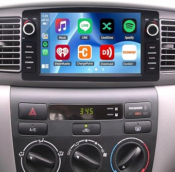 4+64G Car Stereo for Toyota Corolla 2000-2006, 7 Inch Touch Screen
