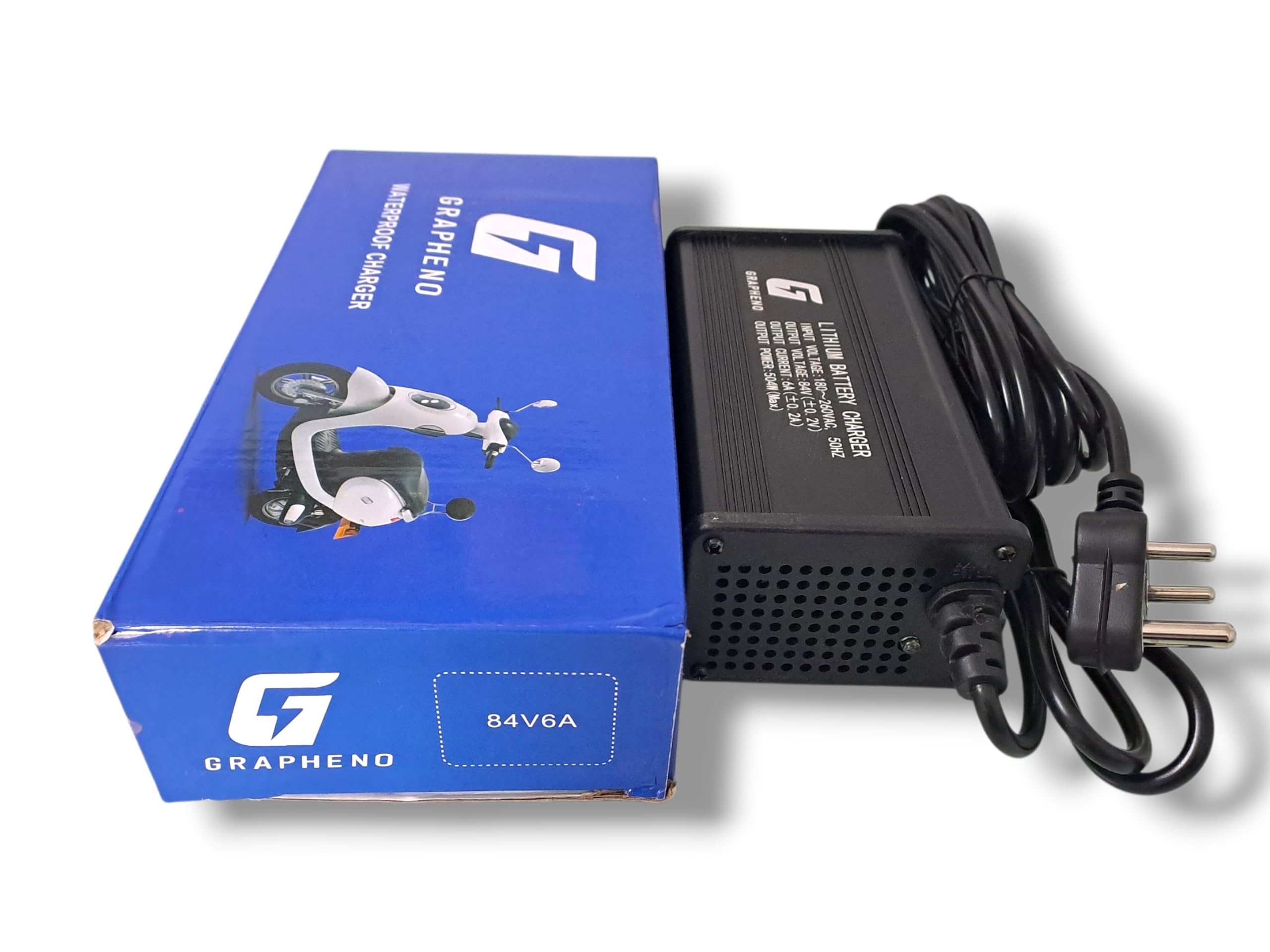 Electric Scooter Charger 72V 6 Ampere for All Lithium Battery | Longest 4 Meter Wire | Fast Charging | Waterproof | Heavy Duty | Metal Body | Cutoff Voltage 84V | SMART.-image-20