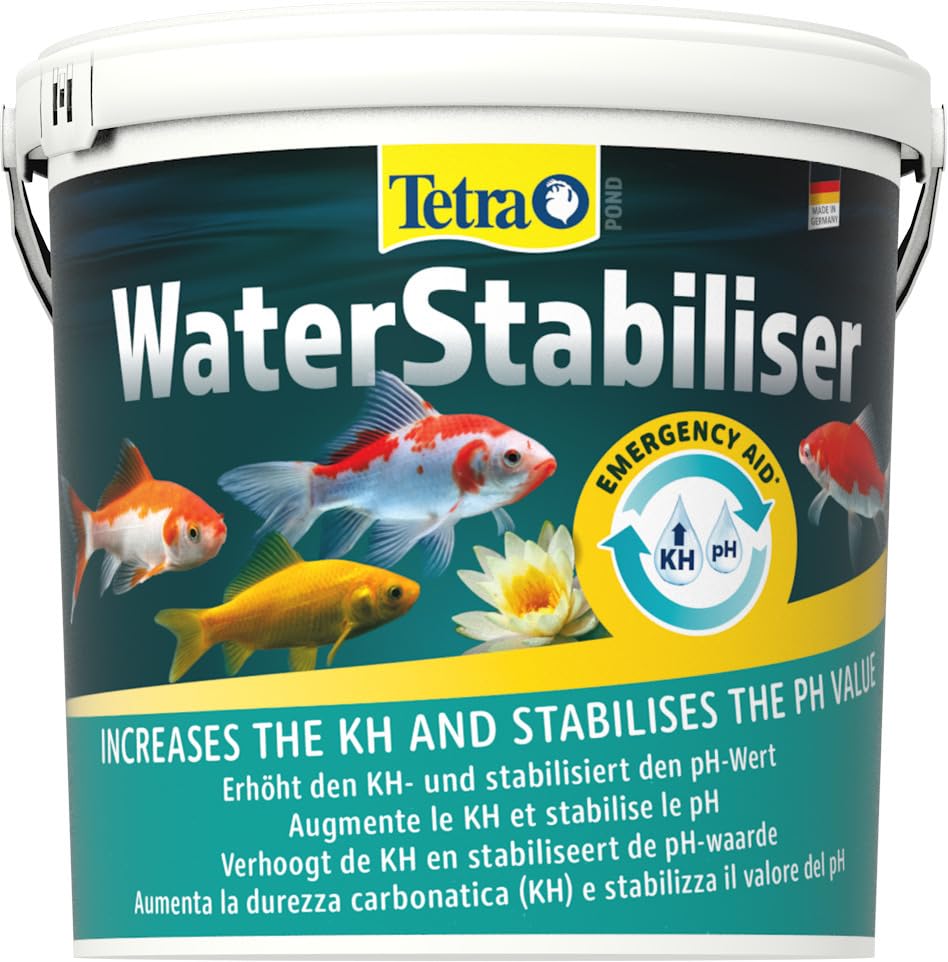 Tetra Pond WaterStabiliser - stabilisert wichtige Wasserwerte, optimiert den KH- und pH-Wert im Gartenteich, beugt weichem Teichwasser vor, 1,2 kg