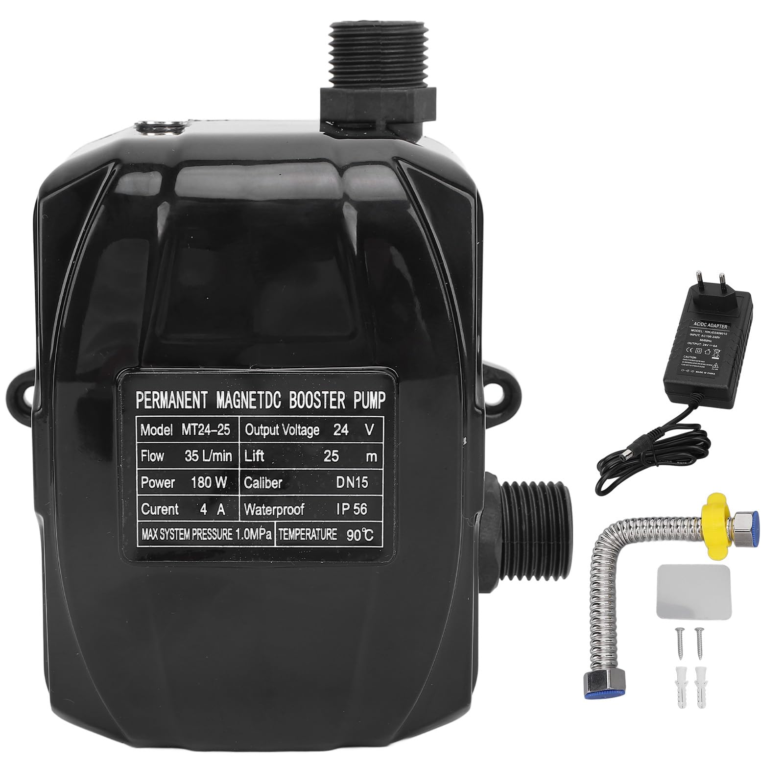 Pompa Booster Manuale Automatica Automatica Magnetica Permanente Ultra Silenziosa 35 L/min 180 W Nera