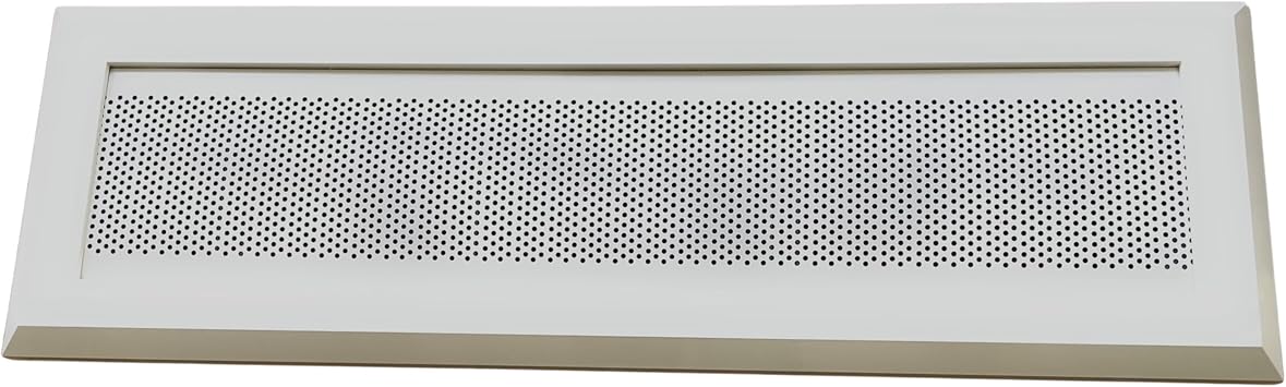 24 inch Soffit Vent, with White Screen, ASA Base Resin with UV Protection, White