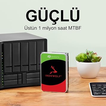 Seagate IronWolf, 4TB, NAS Internal Hard Disk HDD — CMR 3.5 Inch, SATA 6 Gb/s, 5400 Rpm/Minute, 64 MB Cache, for RAID Networked Storage, Rescue Services (ST4000VN006)