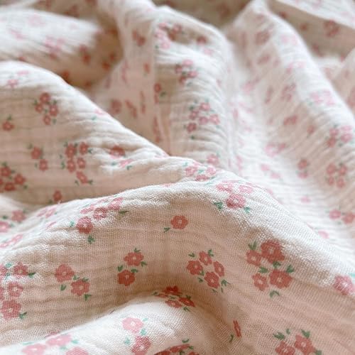 Vista 144 de BuLuTu Mantas de muselina para bebés, niños y niñas, 100% algodón, manta reversible para bebé, manta para cuna, suave, transpirable