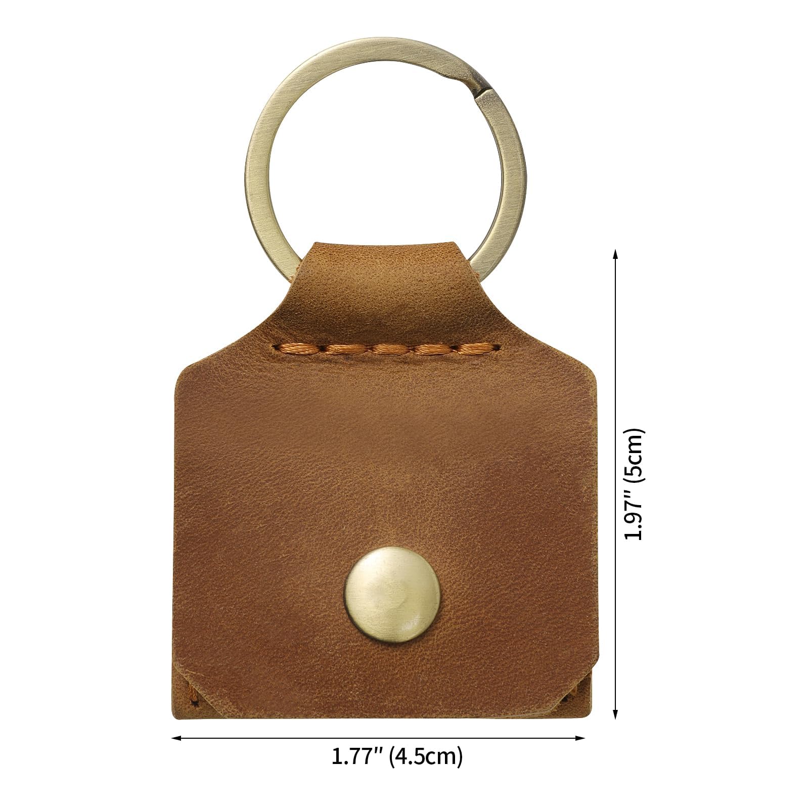 Jack&Chris Leather SD Card Case Holder Organizer Keychain Guitar Pick Holder Handmade