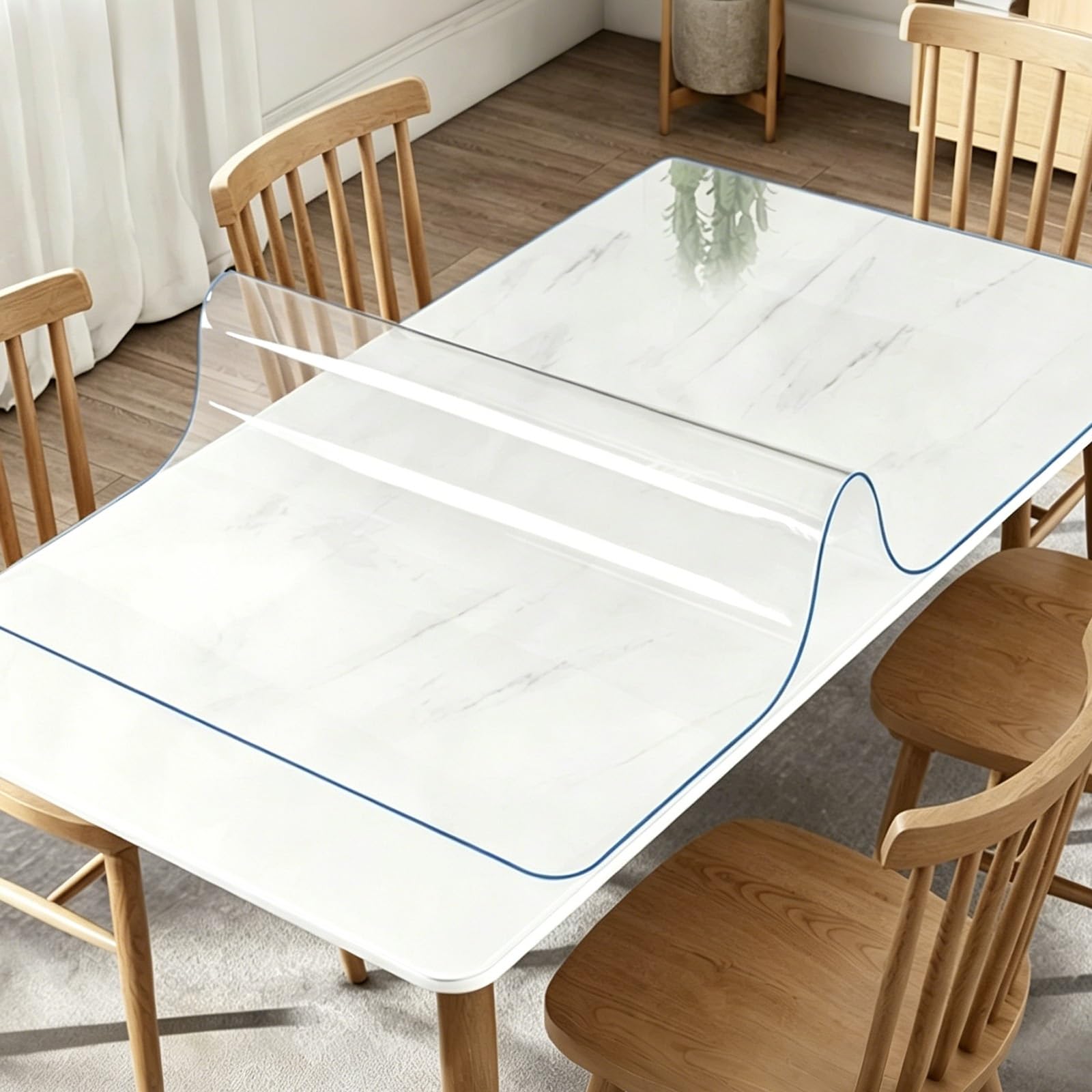 Tapis transparent très résistant et imperméable pour table et chaise de maison