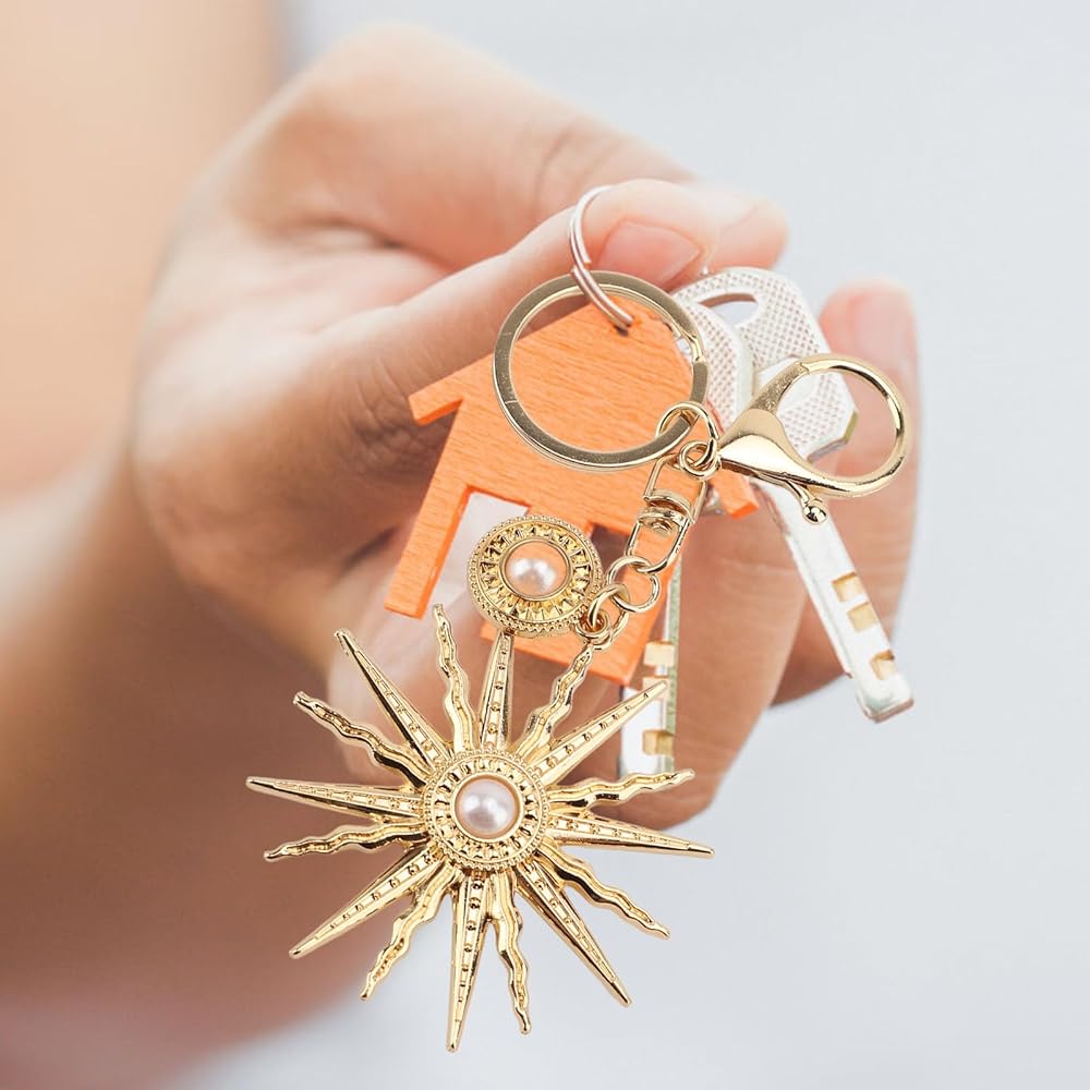 Amazon.com: BTSEURY Sun Keychain, Keychain for Women, Zinc Alloy