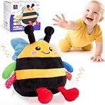 hahaland Baby Toys for 6-12 Months – Crawling Musical Dancing Bouncing Learning Bee Plush Baby Toys for 1 2 Year Old Boys Girls, Interactive Tummy Time Toy for 1 2 3 Year Old