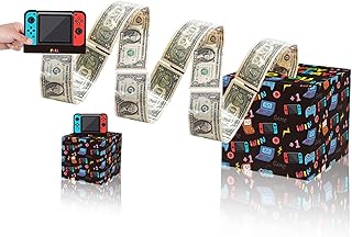 Rxwstt Game Money Box for Cash Gift, Money Roll Gift Box for Love Pull Out Kit with Cards Money as Money Bouquet, Surprise Game Money Pull Box Explosion for All Age Group with Instruction Book