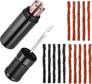 Tubeless MTB, juego de reparación de pinchazos, incluye 1 reparación de neumáticos, escariador de horquilla y 15 tiras adhesivas, reparación sin tubos, juego de reparación de neumáticos sin tubos
