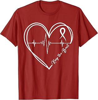 Heart Disease Awareness Heartbeat CHD Wear Red Heart Health T-Shirt
