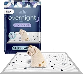 Pet Life Unlimited Overnight Extra Extra Large Puppy Pads – 30" x 36", 14 Count (XXL) | Stylish Dog Training Pads with Odor Controlling Wetness-Activated Chamomile Vanilla Scent | USA Made