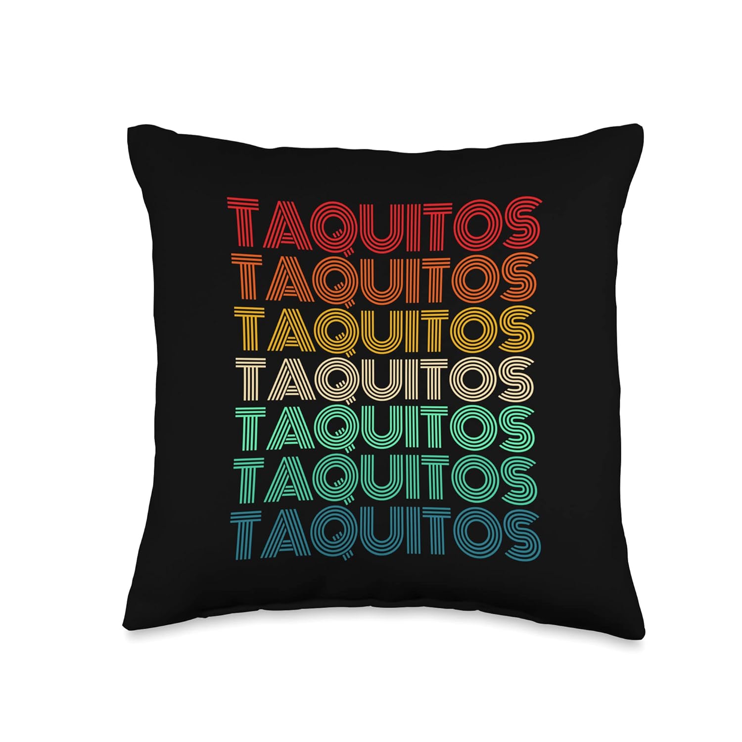 Taquitos Retro Throw Pillow