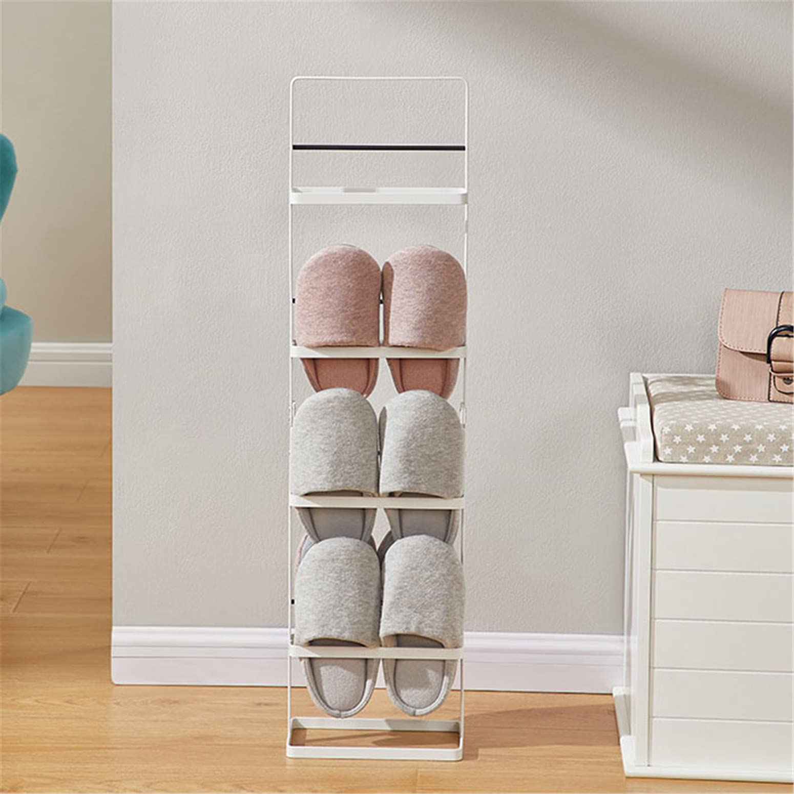 Organisateur De Rangement Pour Chaussures - Lot De 10 Fentes à Chaussures Réglables - Noir - Économie D'espace - Étagère à Chaussures à Deux étages Avec Petits Pieds Antidérapants - Étagère à