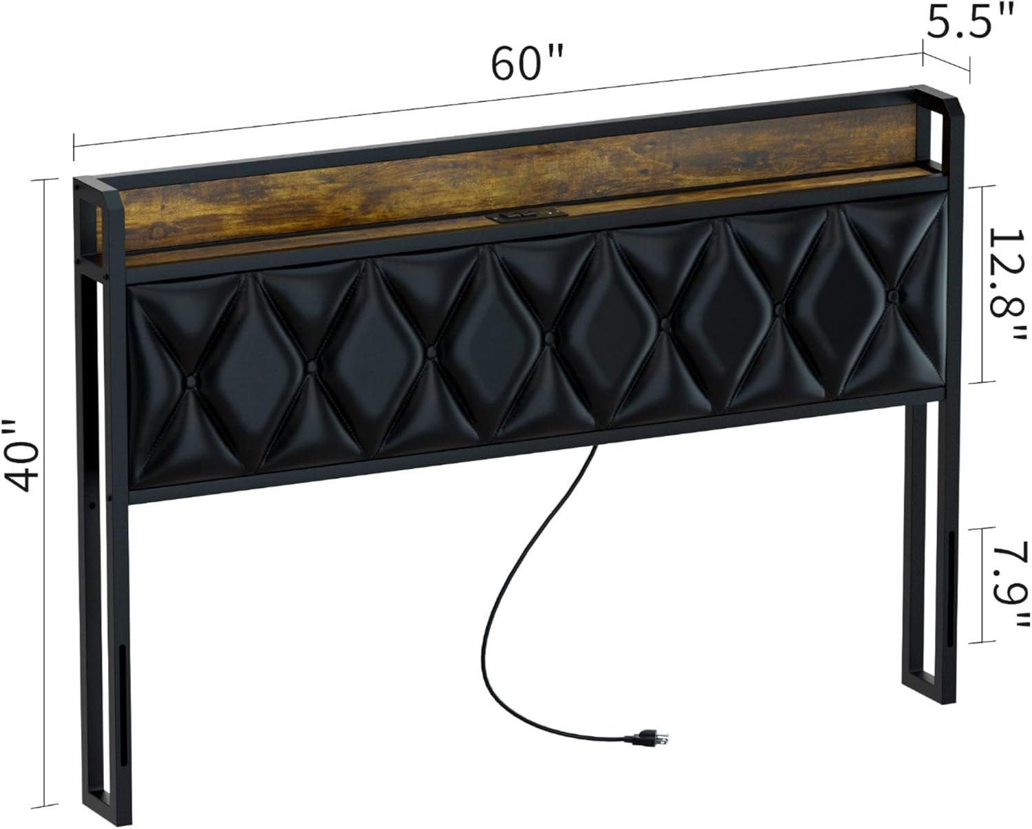 Close-up of the soft upholstered backrest of the GAZHOME headboard