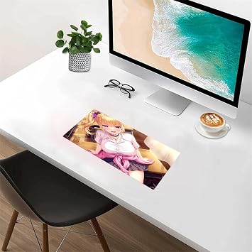Sexy Anime Girl Mouse Pad Gaming PC Computer Laptop Large Pad Waterproof Non-Slip Gaming Gamer Desk Mat Sexy Butt Breasts Chest 31.49x12 inche
