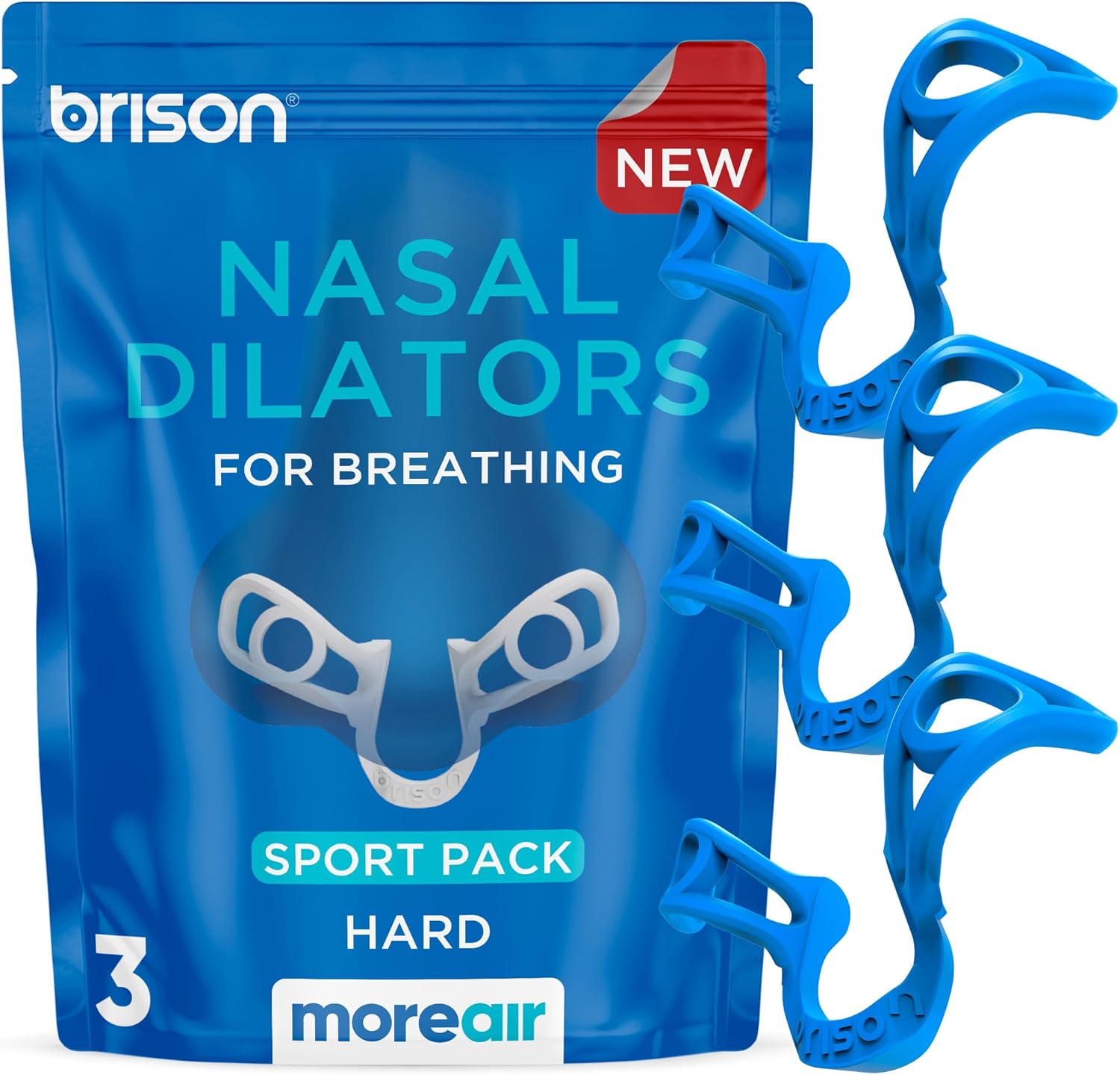 Brison Nasal Dilators – Nose Vents Opener for Better Breathing Sleep Aid for Adults Stuffy Nose Relief & Nasal Congestion Solution for Sleep and Activity Improves Airflow – 3pcs