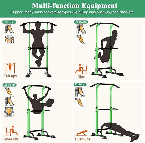 Miniatura 3 de DlandHome Power Tower Pull Up Dip Station Multi-Function Fitness Equipment for Strength Training Adjustable Height Dip Stand for Home Gym