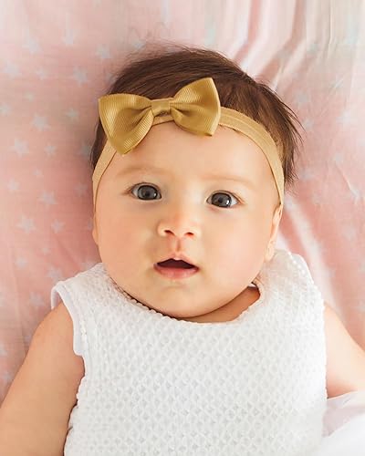Miniatura 4 de jollybows 40 unidades de lazos para niñas y bebés, cintas elásticas para el cabello, accesorios para el cabello para recién nacidos, bebés y niños
