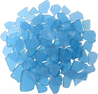 Sea Glass for Crafts - 16oz Navy Blue Frosted Seaglass Pieces - Vase Filler, DIY Art Craft Supplies - Beach Weddings, Home Decor, Aquariums Decor