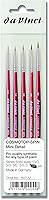 Vista 5 de da Vinci Pinceles 5598 Casaneo Redondo Grande (Tamaños 5, 6, 8, 10) Juego de Pinceles para Artistas, Negro, 4