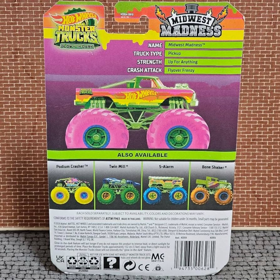 Amazon.co.jp: 蓄光！ホットウィール モンスタートラック ミッド