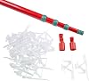 Set of 25 Ladderless Red and Green Light Hanging Kit, 11ft