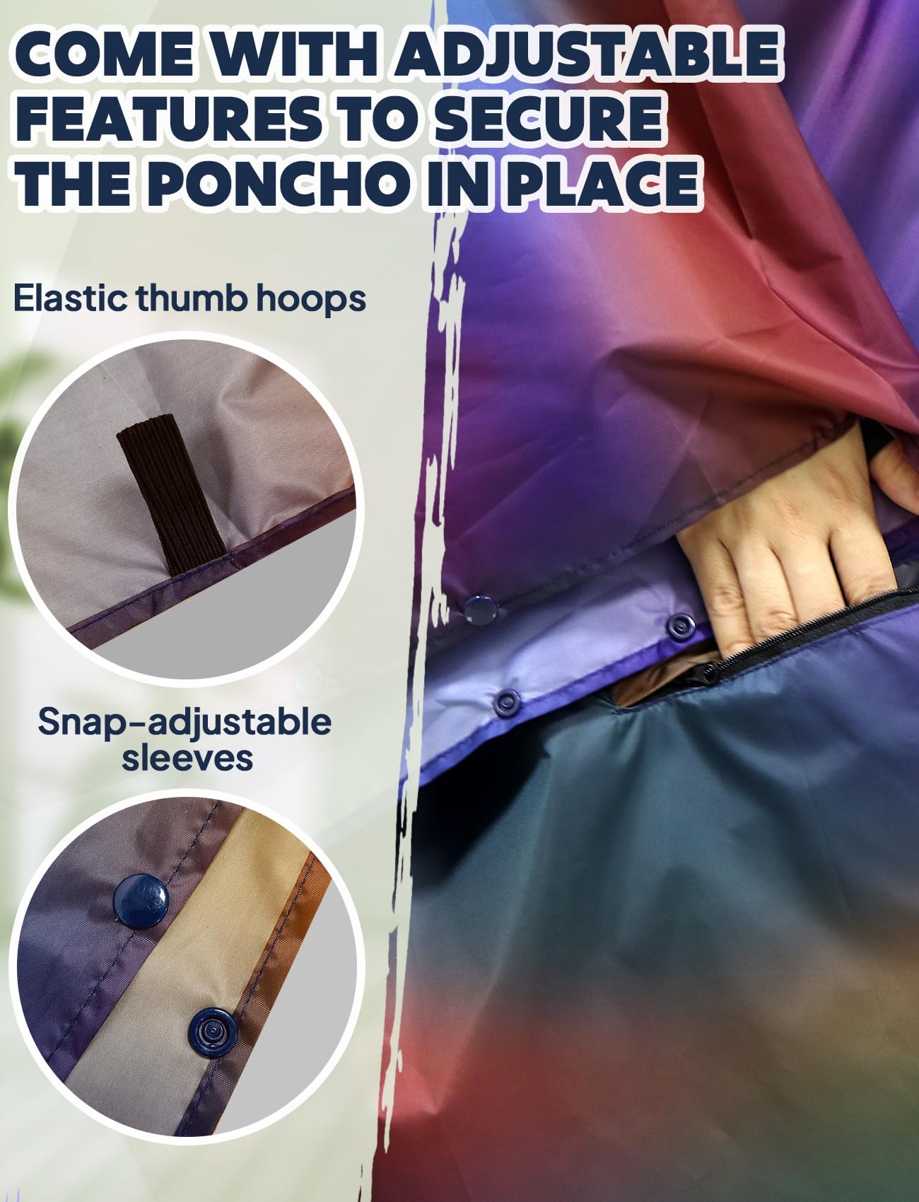 ANYOO Impermeabile Poncho Mantella Pioggia Donna Leggero e Portatile Impermeabile con Cappuccio, Ideale per Campeggio all'aperto Escursionismo Sopravvivenza