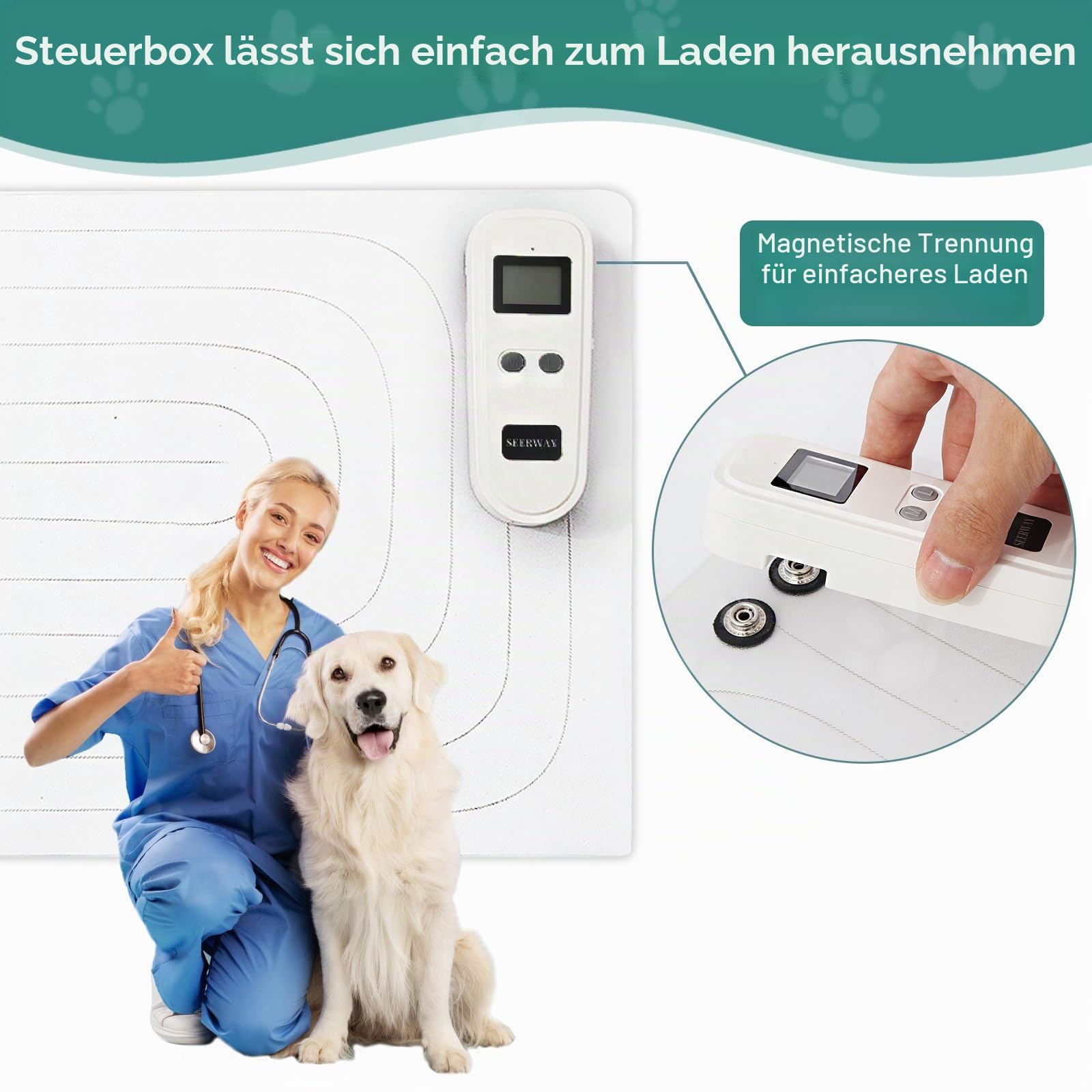 2 Stück wiederaufladbare Haustier-Stoßmatte, Scat-Matte für Hunde und Katzen mit 3 Modi, elektrische Trainingspad hält Haustiere von Couch, Sofa, Bett, Arbeitsplatte fern