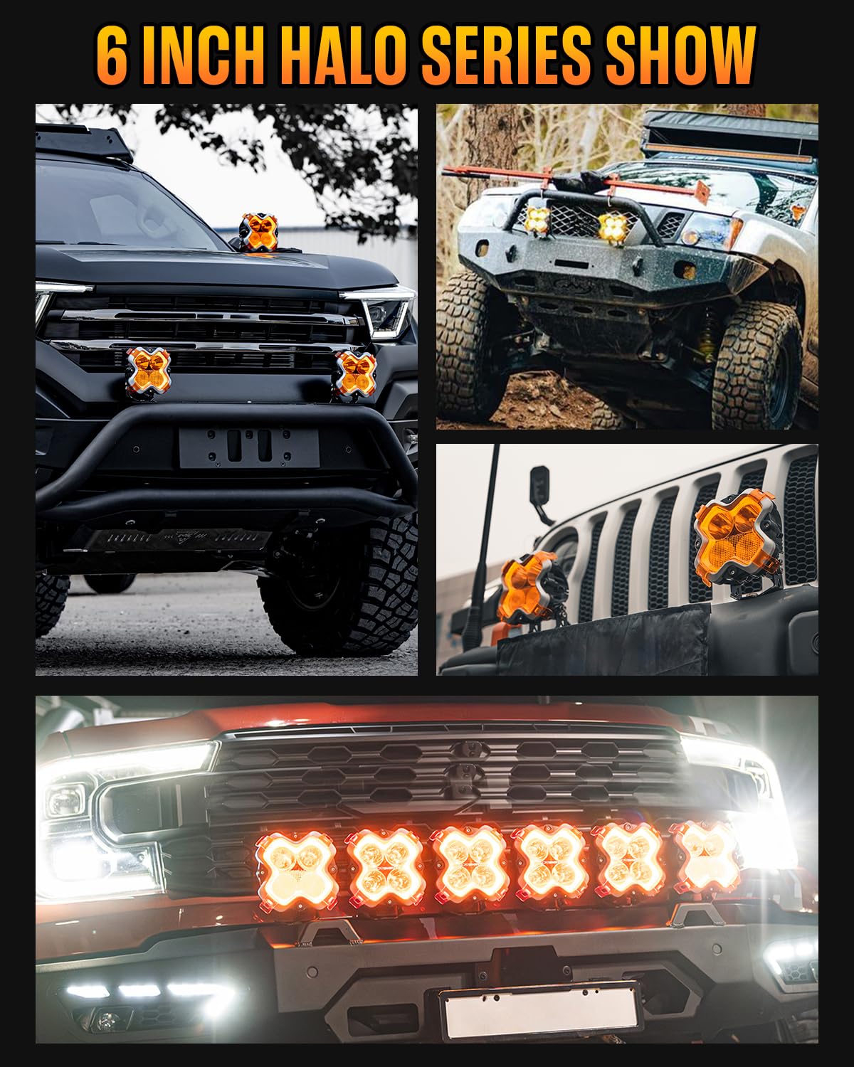 Amazon.com: NOVSIGHT 6 Inch LED Pod Lights - Halo Series Spot 