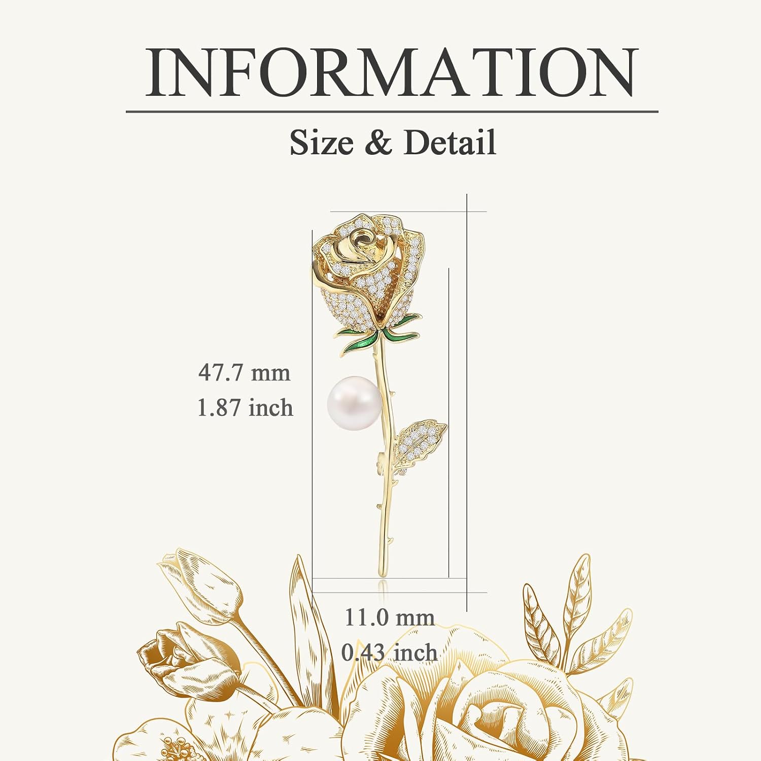 Flower Brooches for Women Girls Rhinestone Brooches Lapel Pins Hat Pins Birthday Gifts Jewelry Gifts for Mom Wife