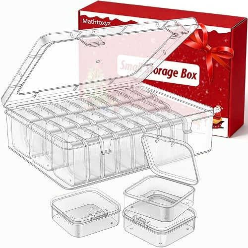 Mathtoxyz Bead Organizer Box, 30Pcs Small Beads Organizers and Storage