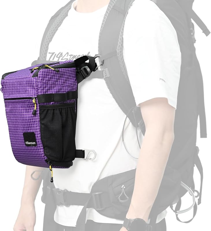 HIKEMAN Shoulder Bag Case for Camera - Outdoor Waterproof Shockproof Camera Bag,Detachable Strap for Daily Use,Travel,Cycling Climbing(Purple)