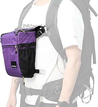 HIKEMAN Shoulder Bag Case for Camera - Outdoor Waterproof Shockproof Camera Bag,Detachable Strap for Daily Use,Travel,Cycling ClimbingPurple
