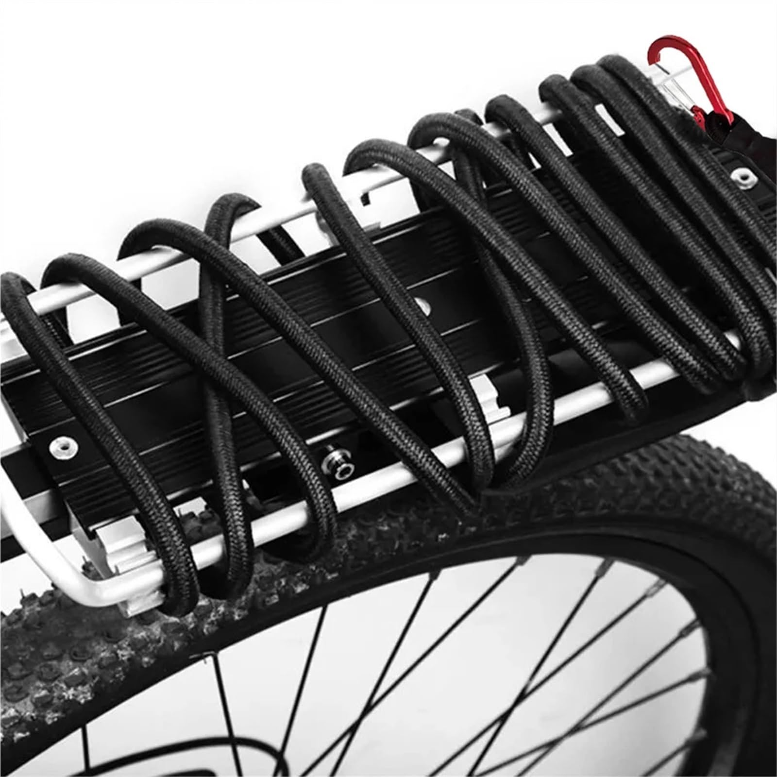 Expander Mit Haken Elastischer Bungee-Kordel-Bindegurt | 20/60/90 cm robuste Karabinerhaken for Gepäckverpackungsseile(4 pcs 60CM)