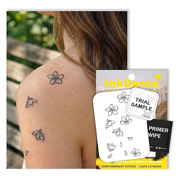 Semi-Permanent Tattoo, Cute Cherry, Long Lasting Temporary Tattoos for Women & Teens, Waterproof Plant-Based Ink, Lasts 1-2 Weeks, Color Develops in 24 Hours X243