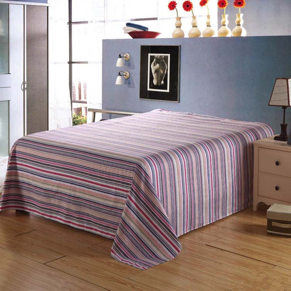 Drap en coton double imprimé 160x230cm pour chambre d'amis accueillante