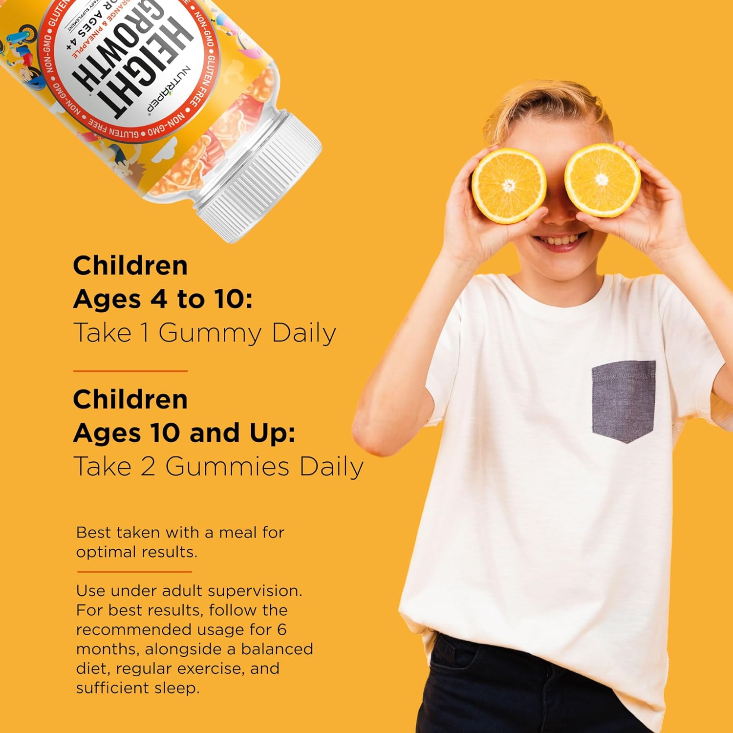 Teens Height Growth Supplement Gummies - Kids Grow Taller Natural Height Increaser Multivitamin - with Calcium Vitamin D3 K2 Zinc L-Arginine L-Glutamine L-Ornithine for Boys Girls - Image 6