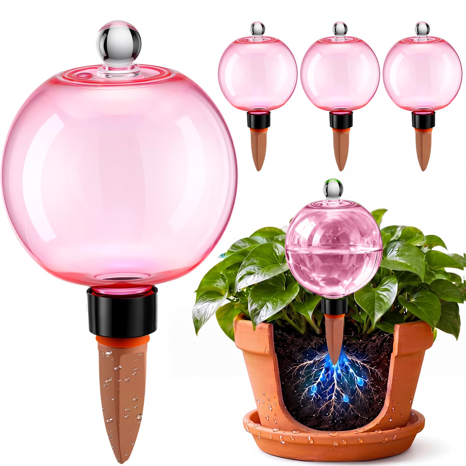 Confezione da 4 globi autoirriganti extra large da 737 g, con