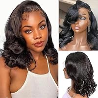 Vista 18 de Pelucas cortas de cabello humano con encaje frontal de 13 x 4, pelucas de cabello humano prearrancadas para mujeres negras, peluca corta sin