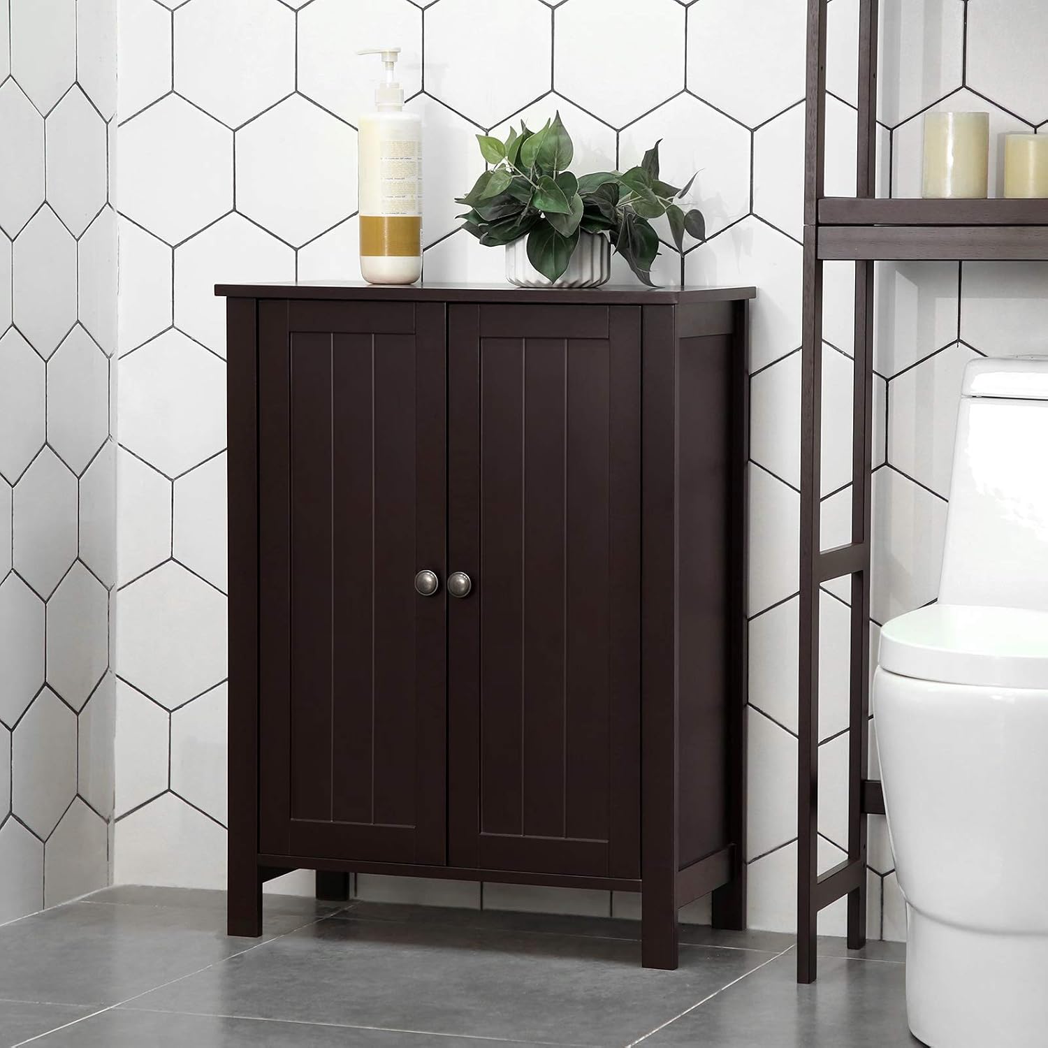 🔥 Hоt Dеаlѕ VASAGLE Bathroom Floor Storage Cabinet with Double Door Adjustable Shelf, Brown UBCB60BR Rеvіеw VASAGLE Bathroom Floor Storage Cabinet with Double Door Adjustable Shelf, Brown UBCB60BR