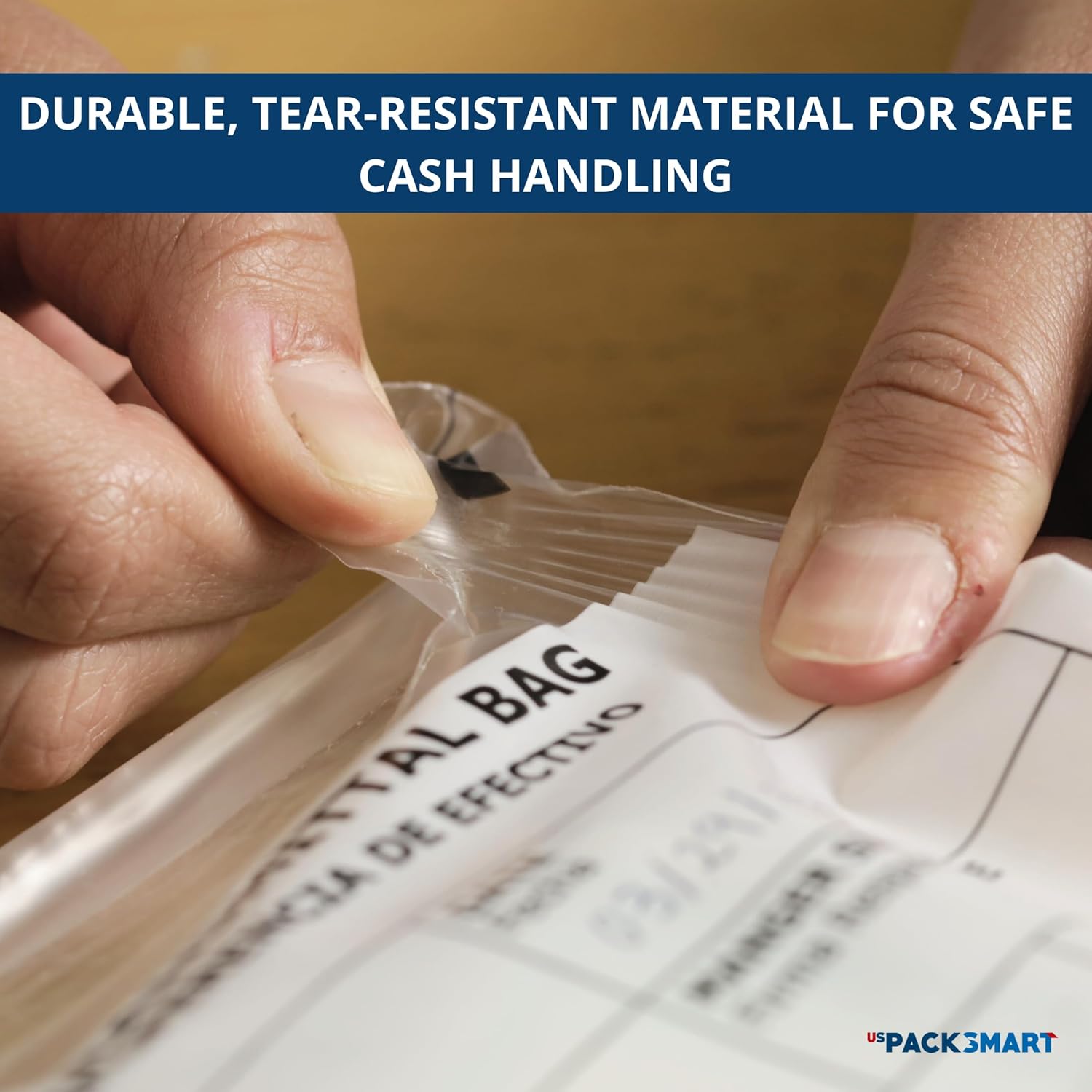 Clear Bank Deposit Bags 6"x9" 500-pack | Secure Bank Cash Transmittal Envelopes for Cash, Coins, Credit Cards, Checks, and More | Numbered, Self-Sealing, and Permanent Adhesive - Image 9