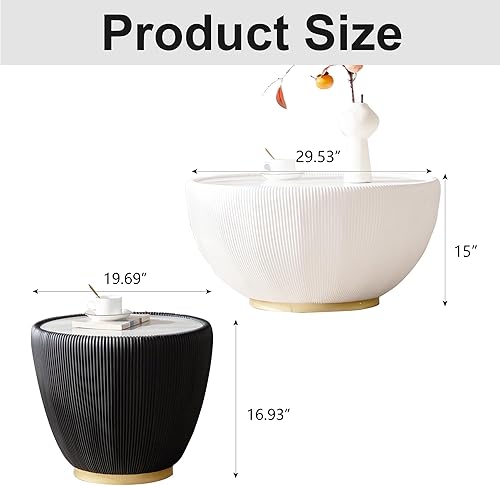 Miniatura 244 de Mesa de centro rústica marrón para sala de estar, mesas centrales rectangulares, moderna y elegante mesa de cóctel de madera para oficina en casa -