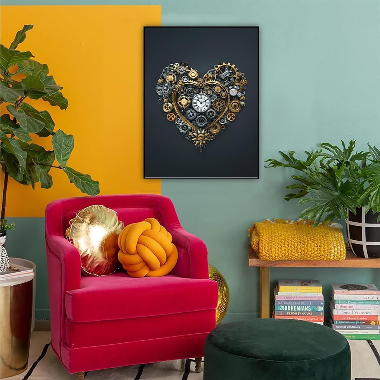 Diamond Painting Meccanico, Diamond Painting Erwachsene Città Bastelset, DIY Diamant Malerei Runder Vollbohrer Diamanten Kinder Malerei Stickerei Kreuzstich Dekoration, Geschenk 90 x 120 cm PJY9 B-W