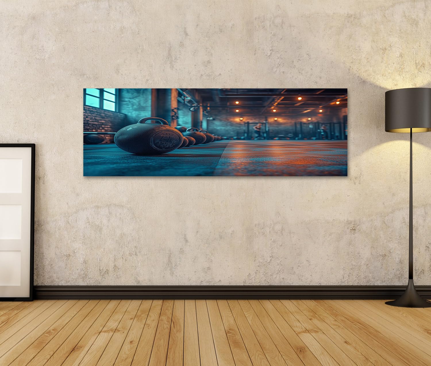 islandburner Quadro su tela per palestra, fitness, studio, scena dinamica in uno studio di CrossFit, quadri da parete poster
