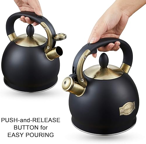 Miniatura 3 de Tetera de acero inoxidable, con silbido