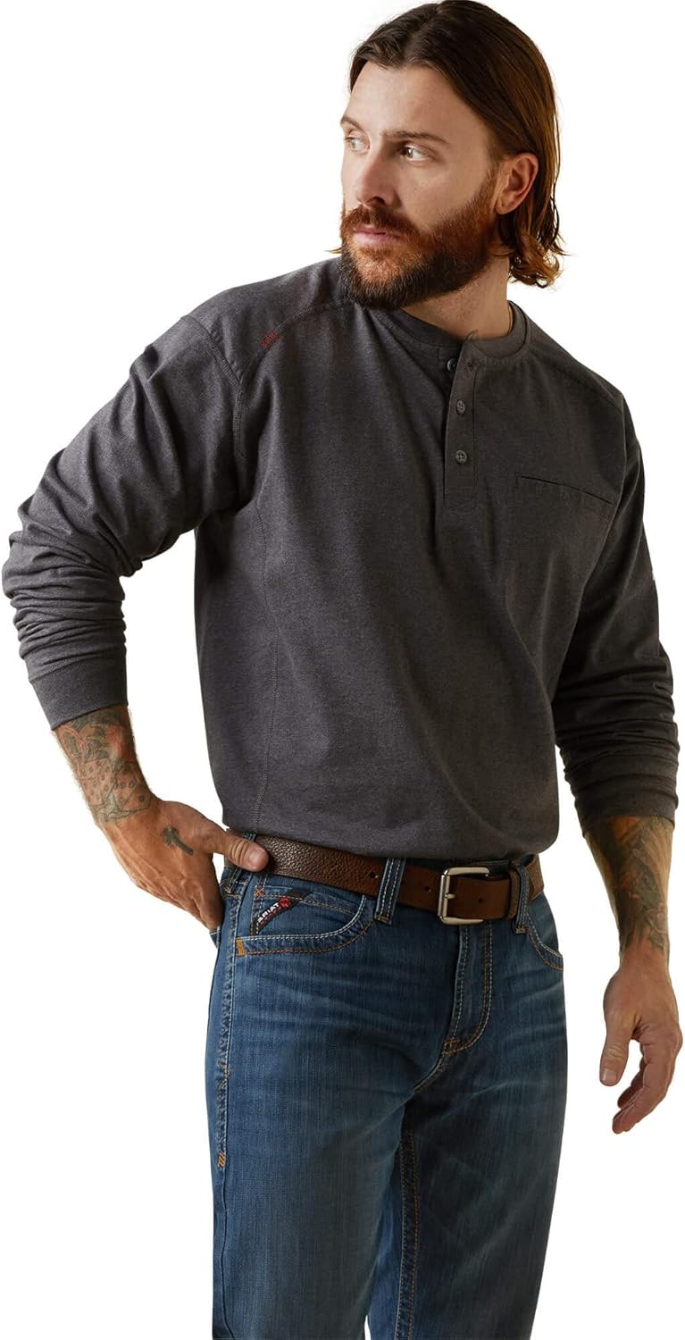 Ariat Mens Fr Air Refinery Row Graphic Henley Top